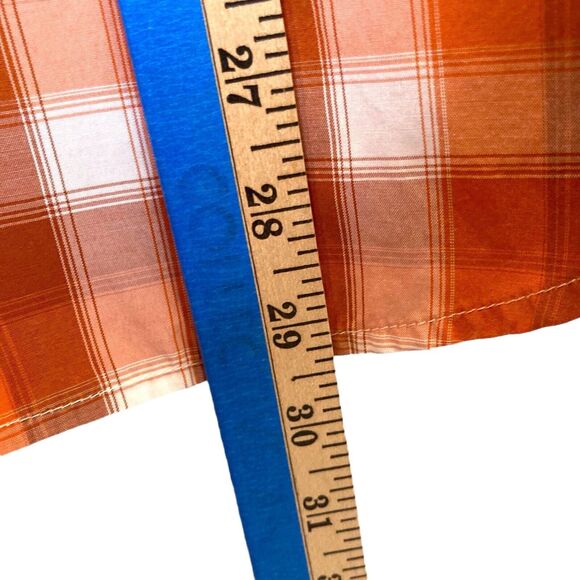 REI Snap Button Front Short Sleeve Hiking Shirt Men's Medium Zip Pocket Vents - Picture 9 of 12